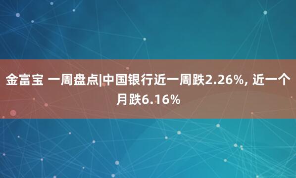 金富宝 一周盘点|中国银行近一周跌2.26%, 近一个月跌6.16%